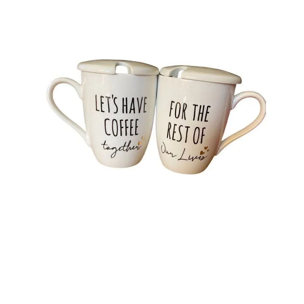 Swuut 12 ounce couples coffee, mugs set of two wedding gift newlyweds